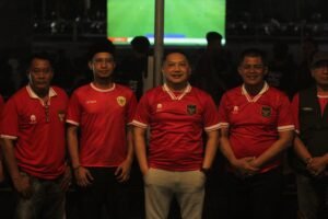 Serunya Nobar Timnas Indonesia Vs Korsel di Halaman Polres Pasuruan, Bisa Dapat Doorprize Lur!