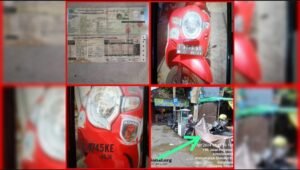 Sepeda Motor Milik Pimred Bnewsnasional Amblas Saat Temui Klien