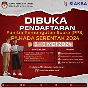 Pendaftaran PPS Resmi Dibuka, Dalam Pilkada 2024 Oleh KPU Kab. Pasuruan