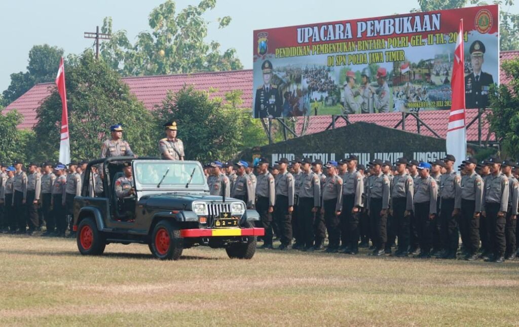 Wakapolda Jatim Pimpin Upacara Pembukaan Diktuba Polri Gelombang II Tahun 2024